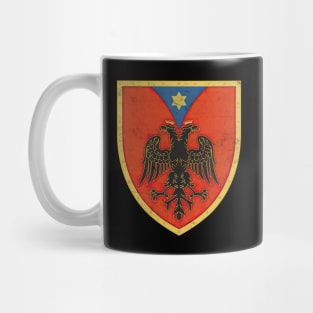 Albania / Faded Vintage Style Eagle Flag Design Mug